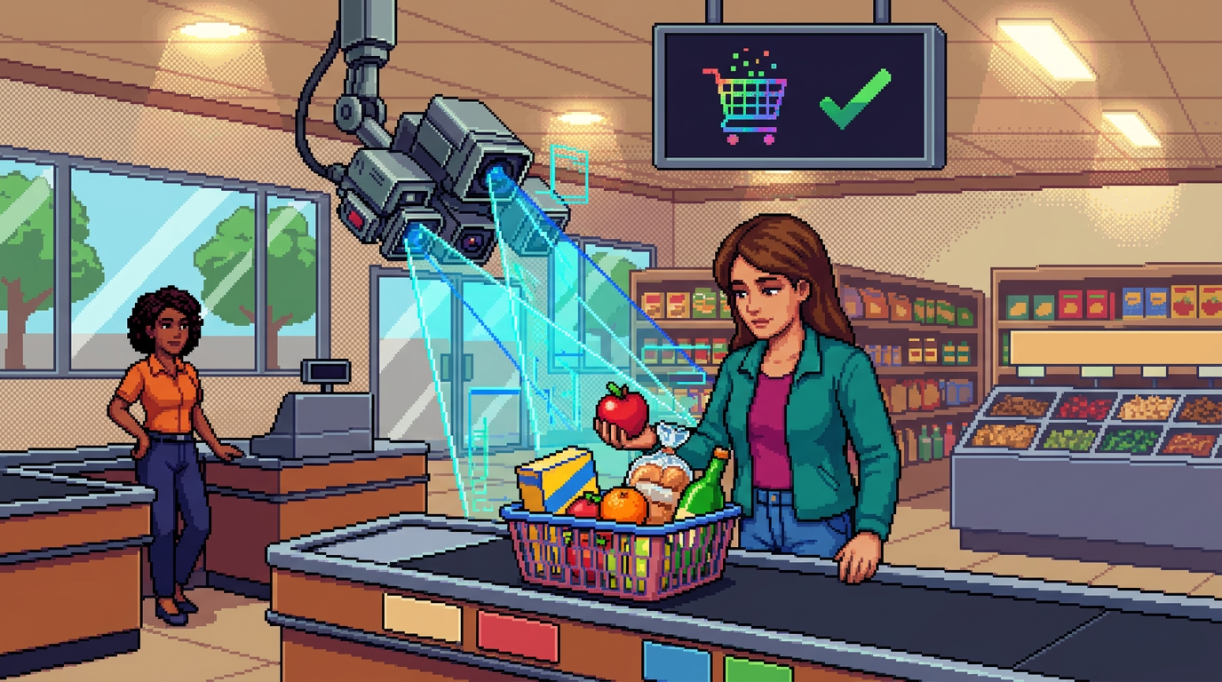 AI Vision Replaces Grocery Self-Checkout Scanning