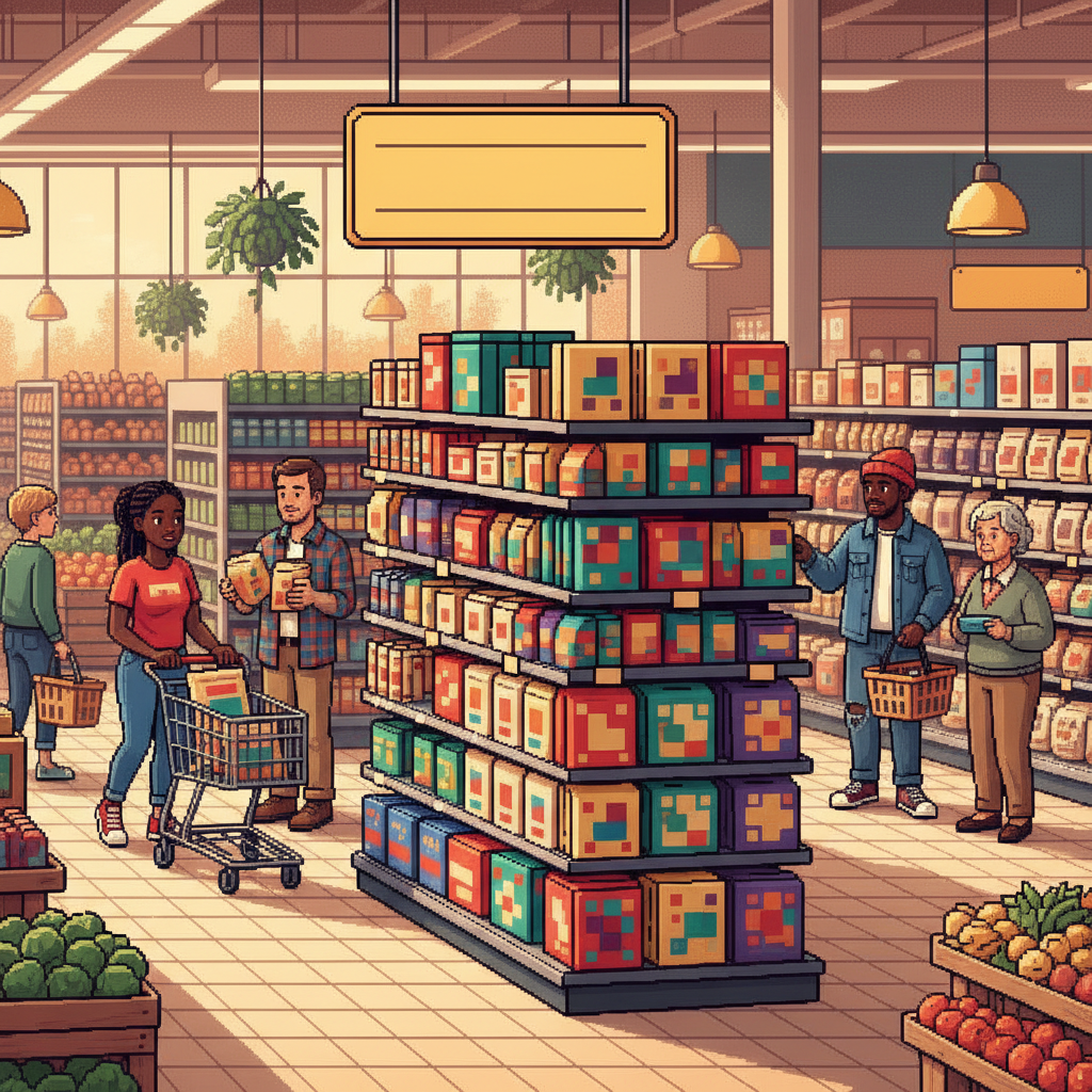 A diverse group of culinary professionals and home cooks gathered around a modern kitchen island, sampling colorful bowls of fonio pilaf and salads, wearing casual aprons and streetwear, vibrant sunlight through a large window.